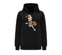 ERT GROUP 2 Hooded Sweatshirt, Space Jam 007 Black, XL Women's