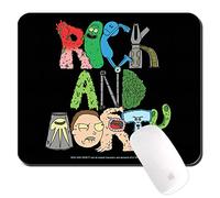 ERT GROUP Alfombrilla de ratón Original y con Licencia Oficial de Rick and Morty, patrón Rick and Morty 018 Black PC Computer Mousepad Antideslizante 225 mm x 189 mm