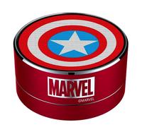 Ert Group bocina Bluetooth Marvel Patrón Captain America 001, Altavoz portátil de 3 W, Micrófono Integrado y Radio FM, Ranura para Tarjeta Micro SD, Batería Recargable
