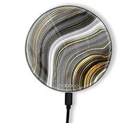 ERT GROUP Cargador de inducción Original y con Licencia Oficial de Babaco, patrón Marble 010, estación de Carga inalámbrica, Cable Micro USB de 10W de 1 Metro