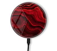 ERT GROUP Cargador de inducción Original y con Licencia Oficial de Babaco, patrón Marble 012, estación de Carga inalámbrica, Cable Micro USB de 10W de 1 Metro