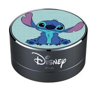ERT GROUP Disney Stitch Altavoz Bluetooth, Altavoz Portátil de 3 W, Micrófono Incorporado y Radio FM, Ranura para Tarjeta Micro SD, Batería Recargable, Adecuado para Teléfonos, Tabletas y más