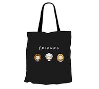 ERT GROUP Friends 004 Black/Multicolor, Sling Bag Unisex Adulto, Talla Única