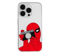 ERT GROUP Funda para teléfono móvil iPhone 14 Pro MAX Original y con Licencia Oficial de Marvel con diseño Spider Man 026 Adaptada a la Forma del teléfono móvil, parcialmente Transparente
