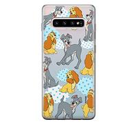 Ert Group Funda para teléfono móvil Samsung S10 Plus Original y con Licencia Oficial de Disney con diseño Lady and The Tramp 004, parcialmente Transparente