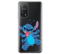 Ert Group Funda para teléfono móvil Xiaomi MI 10 Lite Original y con Licencia Oficial de Disney con diseño Stitch 019 Adaptada a la Forma del teléfono móvil, parcialmente Transparente