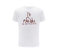 Ert Group Original y con Licencia Oficial de Horror Blanco Camiseta de Hombre, patrón Nightmare of ELM Street 009, Sobreimpresión de una Cara, Talla XXL