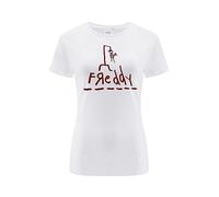 ERT GROUP Original y con Licencia Oficial de Horror Blanco Camiseta de Mujer, patrón Nightmare of ELM Street 009, Sobreimpresión de una Cara, Talla XS