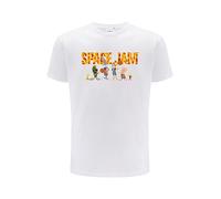 ERT GROUP Original y con Licencia Oficial de Looney Tunes Blanco Camiseta de Hombre, patrón Space Jam 006, Sobreimpresión de una Cara, Talla L