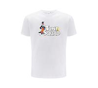 ERT GROUP Original y con Licencia Oficial de Looney Tunes Blanco Camiseta de Hombre, patrón Space Jam 030, Sobreimpresión a Doble Cara, Talla S