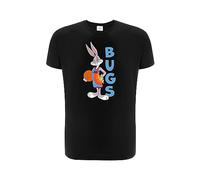 ERT GROUP Original y con Licencia Oficial de Looney Tunes Negro Camiseta de Hombre, patrón Space Jam 032, Sobreimpresión de una Cara, Talla XXL