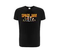 ERT GROUP Original y con Licencia Oficial de Looney Tunes Negro Camiseta de Hombre, patrón Space Jam 006, Sobreimpresión de una Cara, Talla S