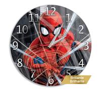 Ert group reloj de pared brillo spiderman 001 marvel negro