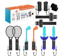 Ertisa 12 en 1 Kit de Accesorios para Switch 2, Juego de Accesorios Deportivos para Switch 2 Fiesta Familiar Paquete de Accesorios de Juegos Deportivos con palos de golf, raquetas de tenis, esgrima