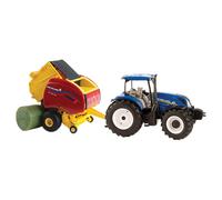 ERTL 1/32 New Holland T6.180 Con Roll-Belt 560 Empacadora Redonda 13966