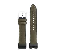 ERTYUYFG Correa híbrida de caucho impermeable de cuero italiano compatible con el reloj Radio Wave Casio G-Shock GWG-1000GB 'Black Gold Mudmaster'