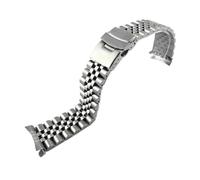 ERTYUYFG Pulsera de acero inoxidable for buceo compatible con Casio Duro MDV106-1A MDV107-1A Cierre desplegable plateado Correa de reloj de repuesto for hombres y mujeres