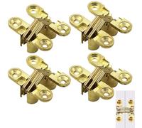 Eruceky 4 Piezas Bisagras Cruzada, Bisagra Ocultada Aleación Invisible, para Empotrar Gabinete de Cocina Armario Armario Puertas