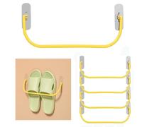 Eruceky 5 Piezas Pared Adhesivo para Colgar, Plegable Estante Zapatos de, Zapatero Plegable para Montaje en Pared, Multifuncional Colgante Montado Impermeable Zapatero(Amarillo)