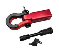 ERUEUBGRM 18000 Lbs 2 Pulgadas Brazo De Enganche De Remolque Receptor De Enganche De Remolque Barra De Remolque Cubierta Anilla Remolque automóvil(Rojo)