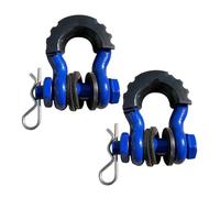 ERUEUBGRM 2 Grilletes De Anclaje con Anilla En D De 13 T/28660 LB para Vehículos Todoterreno De 5/8" Y 18 Mm Cubierta Anilla Remolque automóvil(Azul)