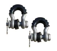 ERUEUBGRM 2 Grilletes De Anclaje con Anilla En D De 13 T/28660 LB para Vehículos Todoterreno De 5/8" Y 18 Mm Cubierta Anilla Remolque automóvil(Plateado)