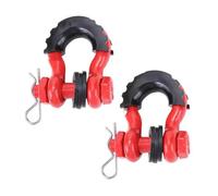 ERUEUBGRM 2 Grilletes De Anclaje con Anilla En D De 13 T/28660 LB para Vehículos Todoterreno De 5/8" Y 18 Mm Cubierta Anilla Remolque automóvil(Rojo)