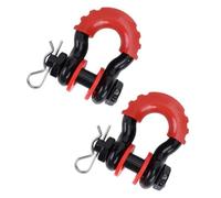 ERUEUBGRM 2 Grilletes De Anclaje con Anilla En D De 5/8" para Remolque Grillete De Proa De 28660 LB Cubierta Anilla Remolque automóvil(Negro)