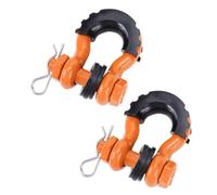 ERUEUBGRM 2 Grilletes De Anclaje con Anilla En D De 5/8" para Remolque Grillete De Proa De 28660 LB Cubierta Anilla Remolque automóvil(Naranja)