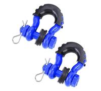 ERUEUBGRM 2 Grilletes De Anclaje con Anilla En D De 5/8" para Remolque Grillete De Proa De 28660 LB Cubierta Anilla Remolque automóvil(Azul)