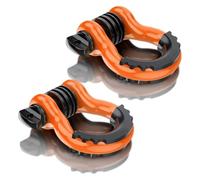 ERUEUBGRM 2 Piezas De 3/4” Tipo U De Alta Resistencia Forjado con Anilla En D Grillete con Gancho En U Cubierta Anilla Remolque automóvil(Naranja)