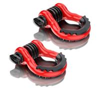 ERUEUBGRM 2 Piezas De 3/4” Tipo U De Alta Resistencia Forjado con Anilla En D Grillete con Gancho En U Cubierta Anilla Remolque automóvil(Rojo)