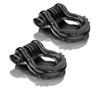 ERUEUBGRM 2 Piezas De 3/4” Tipo U De Alta Resistencia Forjado con Anilla En D Grillete con Gancho En U Cubierta Anilla Remolque automóvil(Negro)