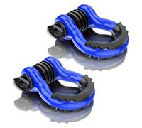 ERUEUBGRM 2 Piezas De 3/4” Tipo U De Alta Resistencia Forjado con Anilla En D Grillete con Gancho En U Cubierta Anilla Remolque automóvil(Azul)