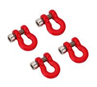 ERUEUBGRM 4 Ganchos De Remolque con Anilla En D para Parachoques De 7 X 10 Mm para Coche RC Crawler 1/24 para Axial SCX24 Cubierta Anilla Remolque automóvil(4 Uds Rojo)