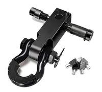 ERUEUBGRM Brazo De Remolque De 2 Pulgadas para Vehículos Todoterreno Grillete De Remolque con Juego De Cerradura Cubierta Anilla Remolque automóvil(Negro)