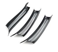 ERUEUBGRM Cubiertas Manija Agarre Panel Puerta Interior Automóvil Moldura Protectora Reposabrazos Fibra Carbono para B&MW X6 F16 X5 F15 2014-2018 Manijas Puertas Interiores(3 Pcs CarbonFiber)