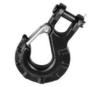 ERUEUBGRM Gancho Deslizante De Horquilla De 3/8 Pulgadas con Pestillos De Seguridad Gancho De Cabrestante para Camión Cubierta Anilla Remolque automóvil(Negro Brillante)