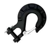 ERUEUBGRM Gancho Deslizante De Horquilla De 3/8 Pulgadas con Pestillos De Seguridad Gancho De Cabrestante para Camión Cubierta Anilla Remolque automóvil(Negro Mate)