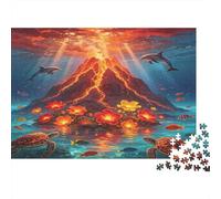 Erupción Volcánica Submarina Puzzle de 1000 Piezas Papel para Adultos Vida Marina Fantástica Relajación Concentración Decoración Familiar 70x50cm/1000pcs