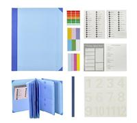 Erweiterbarer Aktentaschenordner | Tragbare Papier-Aktentasche | Verstärkter Quittungs-Organizer mit Etiketten für Dokumente Pässe Letter-Format Büro Zuhause Schule