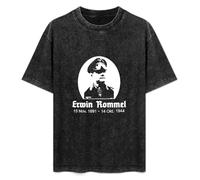 Erwin Rommel I Spells I Fun I Funny Mens Black T-Shirt Top Unisex tee S