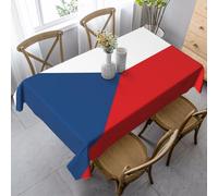 Erwqavc Manteles rectangulares de 35 x 55 pulgadas, mantel con estampado de bandera de la República Checa, para decoración de mesa de comedor interior y exterior