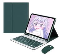 ERY Funda de Teclado para Lenovo Tab M10 FHD Plus 10,3" TB-X606F/X606X con Ratón Magnético Desmontable Inalámbrico Bluetooth Teclado Español Ñ, Funda Delgada con Soporte Tipo Folio,Verde
