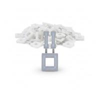 ERYDIUM Pack 100 Hebillas Fleje Plástico 12mm,13mm y 16mm | Tensores de Polipropileno para Flejadora Manual | Accesorio Indispensable para Cajas de Cartón para Mudanzas y Embalaje | No se Oxidan