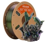 ERYONE Burnt Titanium Rainbow PLA Filament 3D Printer PLA Filament 1.75mm +/-0.03mm, 1kg(2.2LBS)/Spool, Wormhole(Green & Flash Black)
