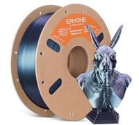 ERYONE Filamento PLA brillante para impresora 3D, 1.75mm ± 0.03mm, 1 kg (2,2 lb)/carrete, PLA titanio quemado de dos colores, verde y azul