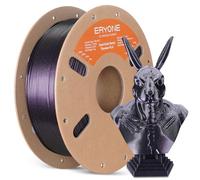 ERYONE Filamento PLA brillante para impresora 3D, 1.75mm ± 0.03mm, 1 kg (2,2 lb)/carrete, PLA titanio quemado de dos colores, negro y rosa