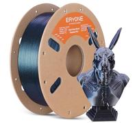 ERYONE Filamento PLA brillante para impresora 3D, 1.75mm ± 0.03mm, 1 kg (2,2 lb)/carrete, PLA titanio quemado de dos colores, negro y azul