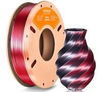 ERYONE Filamento PLA Dual Bicolor 1,75 mm, Filamento para Impresora 3D, Bobina de 250 g, +/- 0,03 mm, Seda Negro Rojo